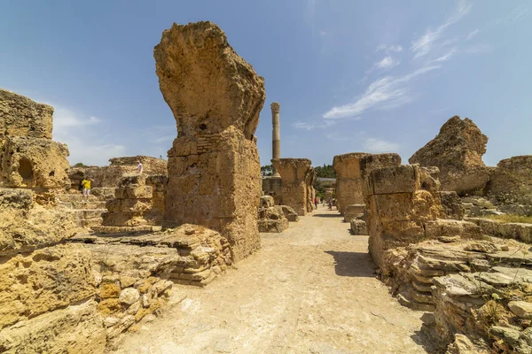 Ruins of the Roman Baths of Carthage, Tunisia, 21 Jun 2019. — Stock Photo, Image