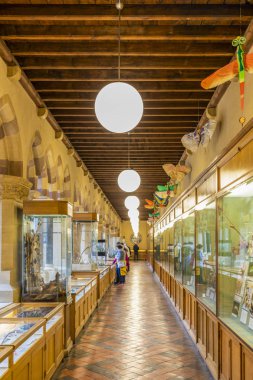 Oxford - İngiltere, 21 Ağustos 2019: Ünlü Oxford Üniversitesi Müzesi 