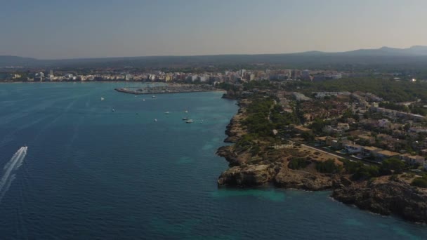 Eylül 2019 Fly Palma Mallorca Spanya Hava Görüntüleri — Stok video