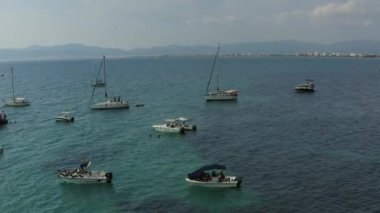 5 Eylül 2019,Fly on Palma de Mallorca, İspanya ( hava görüntüleri )