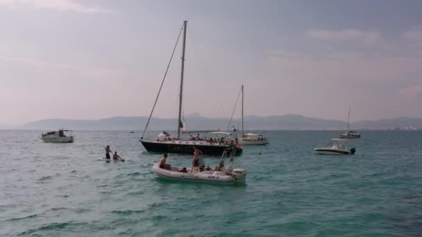 Septiembre 2019 Vuelo Por Encima Palma Mallorca España Metraje Aéreo — Vídeos de Stock