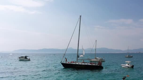 Septiembre 2019 Vuelo Por Encima Palma Mallorca España Metraje Aéreo — Vídeos de Stock