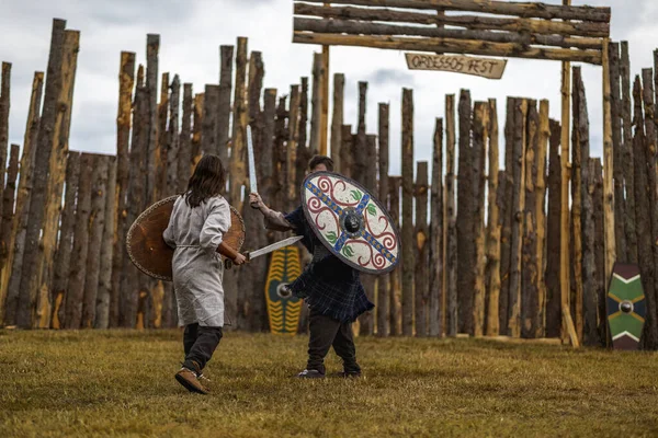 Outubro 2019 Ordessos Fest Festival Reconstrução Histórica Mioveni Arges Romênia — Fotografia de Stock