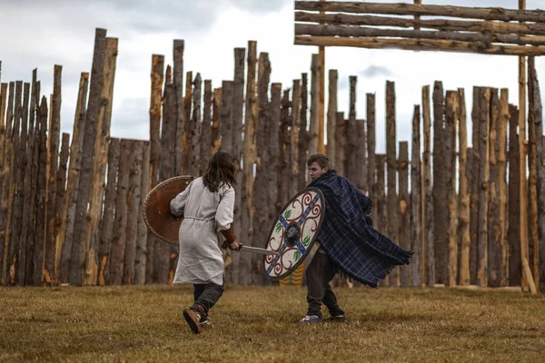 Outubro 2019 Ordessos Fest Festival Reconstrução Histórica Mioveni Arges Romênia — Fotografia de Stock