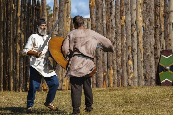 Мбаппе Фестиваль Исторической Реконструкции Ordessos Fest Миовени Арж Румыния Первое — стоковое фото