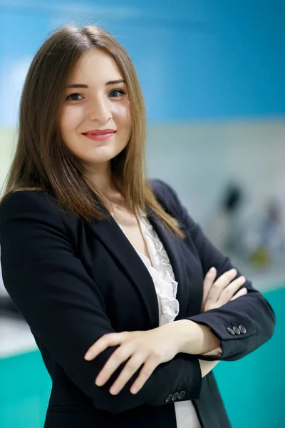 Portrait Young Woman Beautifully Colored Eyes — Stock Photo, Image