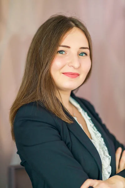 Portrait Young Woman Beautifully Colored Eyes — Stock Photo, Image