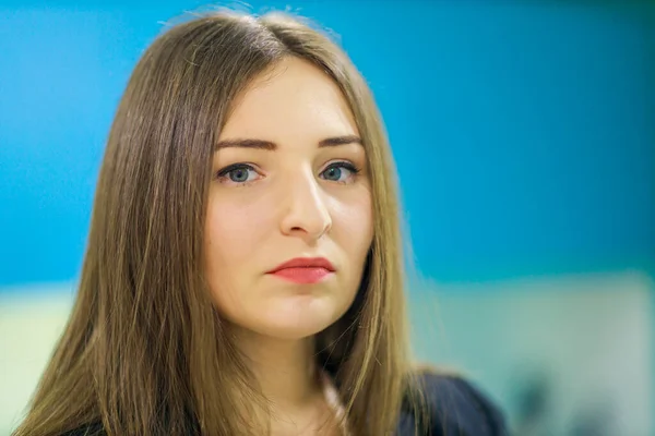 Portrait Young Woman Beautifully Colored Eyes — Stock Photo, Image