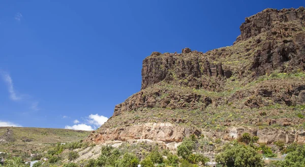 Gran Canaria Mai Blick Vom Wanderweg Temisas Aguimes Bei Felsiger — Stockfoto