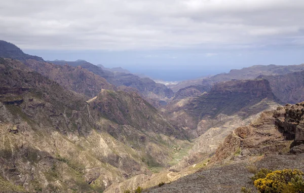 Gran Canaria Maio Montes Parte Central Ilha Vista Para Baixo — Fotografia de Stock