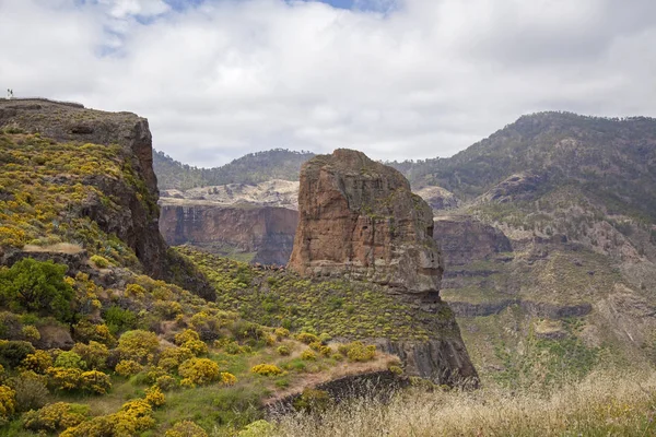 Gran Canaria Maio Vista Para Formação Rochosa Roque Palmes — Fotografia de Stock