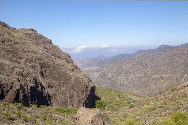 Gran Canaria May Hiking Route Candelilla Marrubio Look Valley Barranco — Stock Photo, Image