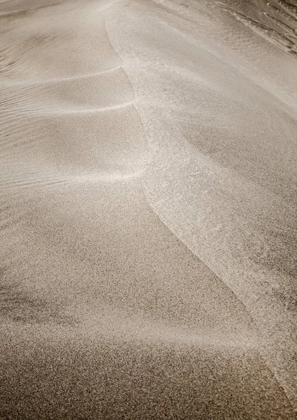 Piasek Wiatr Wzory Powierzchni Dune Wzór Jest Utworzony Przez Dwa — Zdjęcie stockowe
