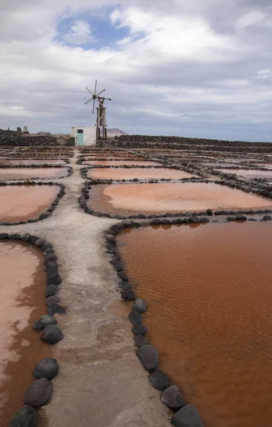 Gran Canaria Salt Evaporation Ponds Salinas Tenefe South East Island — Stock Photo, Image