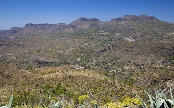 Gran Canaria Junio Vista Caldera Tirajana Hacia Cordillera Amurga — Foto de Stock