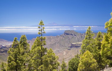 Gran Canaria, Las Huelva'daki, adanın en yüksek alanlarda görünümünden