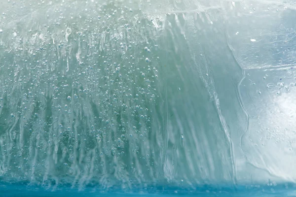 Block Ice Macro Background Visible Texture Created Air Bubbles — Stock Photo, Image