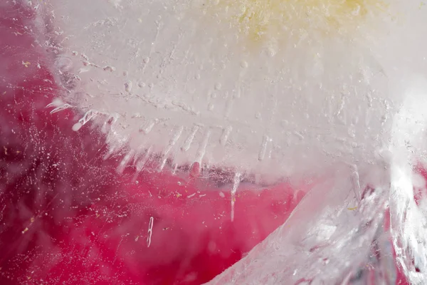 Texture Ice Created Air Bubbles Cracks Background — Stock Photo, Image