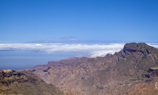 Teide Teneryfie Najwyższy Szczyt Hiszpanii Jak Widać Las Cumbres Obszarów — Zdjęcie stockowe