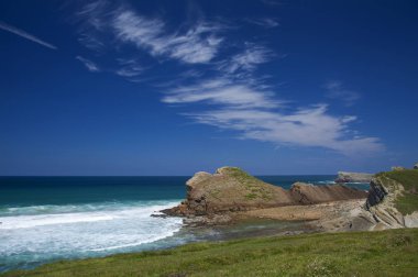Cantabria, Costa Quebrada Playa El Madero plajı manzarası