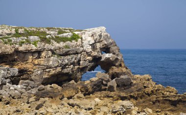 Cantabria, Santander ve Maruca, Camino de Santiago bir parçası varyantı arasında etrafında kıyı peyzaj