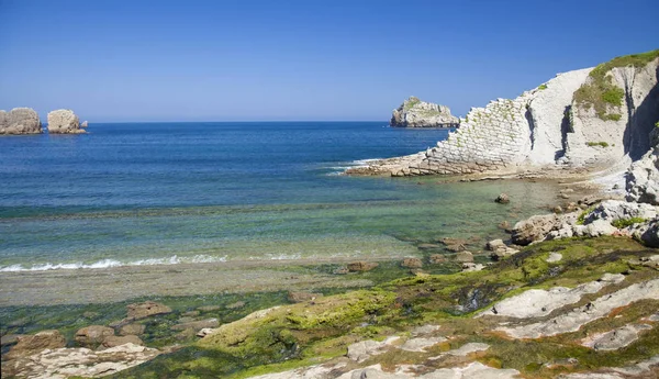 Cantabria Paisaje Costero Largo Costa Quebrada Costa Rota —  Fotos de Stock