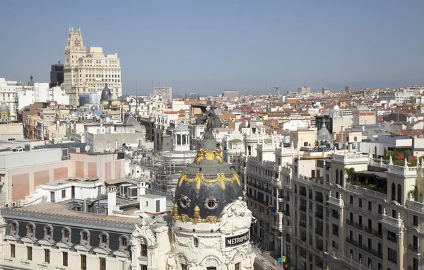 Madrid España Agosto Cielo Sobre Madrid Blanqueado Por Polvo Calor — Foto de Stock