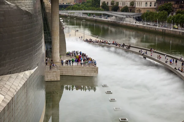 Bilbao Espagne Juillet 2018 Sculpture Brouillard Transitoire Fujiko Nakaya Est — Photo