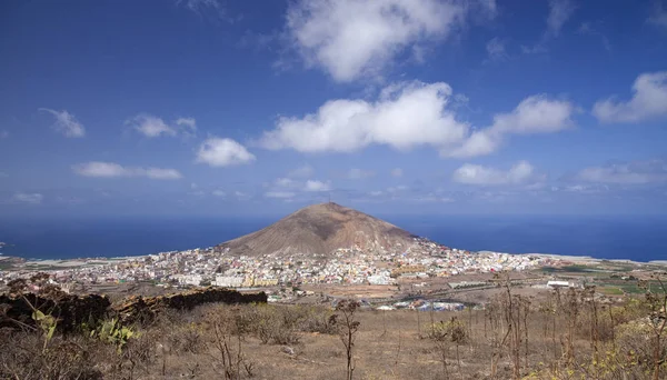 Gran Canaria Blick Auf Den Vulkanischen Kegel Des Montana Galdar — Stockfoto