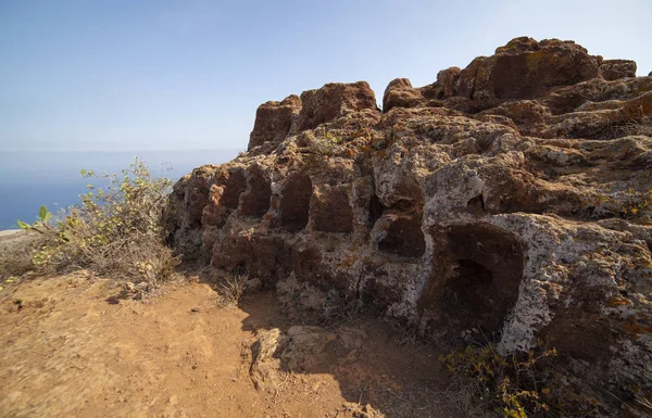 Gran Canaria Tagoror Del Gallego Wykopaliska Archeologiczne Północnej Części Wyspy — Zdjęcie stockowe