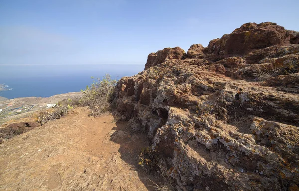 Gran Canaria Tagoror Del Gallego Sítio Arqueológico Norte Ilha Composto — Fotografia de Stock