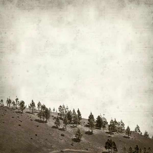 Textured Old Paper Background Gran Canaria Landscape — Stock Photo, Image