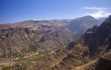 Gran Canaria, Ekim, manzara rota San Pedro - Puerto de las Nieves, hiking Agaete Vadisi, Kurtlar Vadisi üzerinde göster