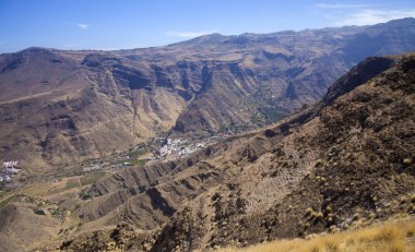 Gran Canaria, Ekim, manzara Agaete Vadisi, yürüyüş rota San Pedro - Puerto de las Nieves, vadi görüntülemek