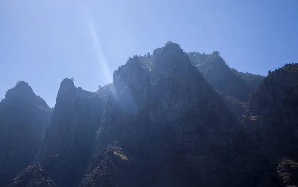 大加那利岛 10月 阿格特山谷的风景 远足路线圣佩德罗 波多黎各尼弗斯 查看高达 Tamadaba — 图库照片