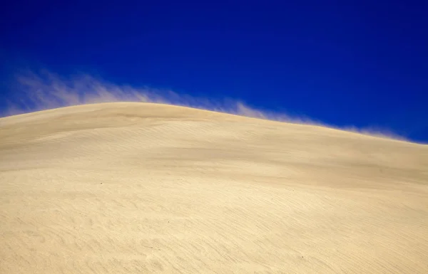 Sand Wind Pattern Dune Surface Sand Flying Strong Wind Dunes — Stock Photo, Image