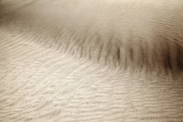 Sand Und Windmuster Auf Der Dünenoberfläche Sand Der Bei Starkem — Stockfoto