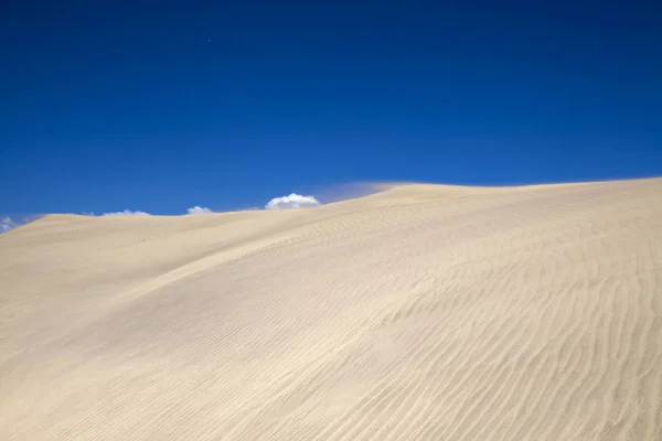 Sand Und Windmuster Auf Der Dünenoberfläche Sand Der Bei Starkem — Stockfoto