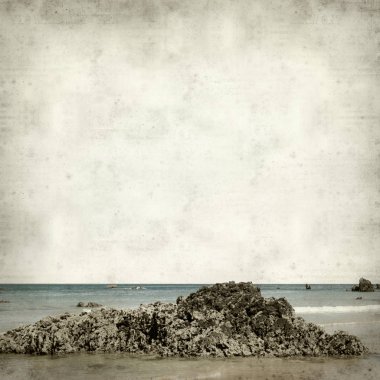 Cantabria kıyı manzara ile dokulu eski Kağıt arka plan 