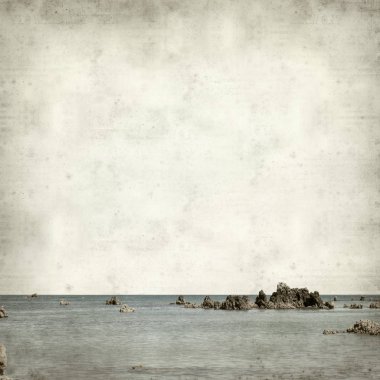 Cantabria kıyı manzara ile dokulu eski Kağıt arka plan 