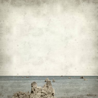 Cantabria kıyı manzara ile dokulu eski Kağıt arka plan 