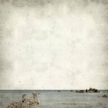 Cantabria kıyı manzara ile dokulu eski Kağıt arka plan 