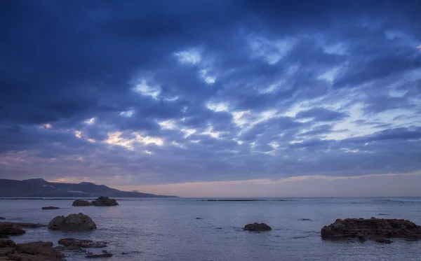 Tramonto Las Canteras Spiaggia Principale Della Città Las Palmas Gran — Foto Stock