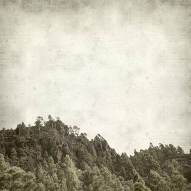 Gran Canaria Manzara Doğa Parkı Tamadaba ile dokulu eski Kağıt arka plan