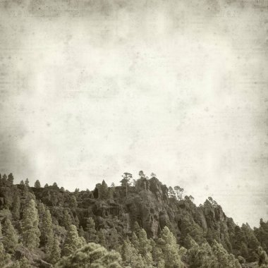 Gran Canaria Manzara Doğa Parkı Tamadaba ile dokulu eski Kağıt arka plan