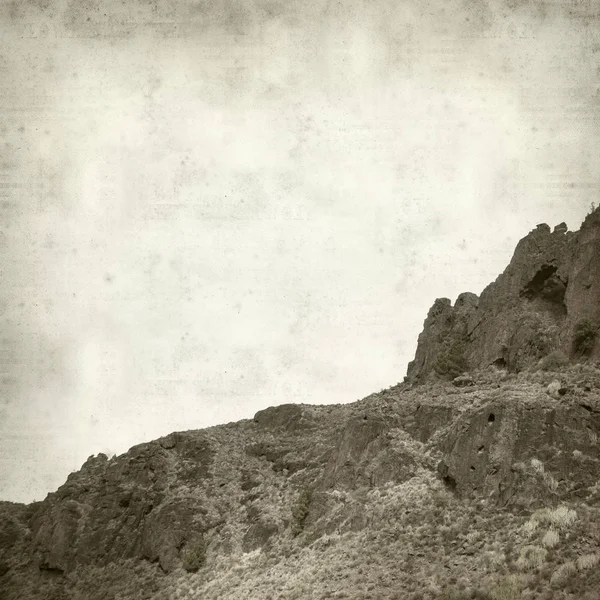 Texturé Vieux Fond Papier Avec Gran Canaria Paysage Dans Parc — Photo