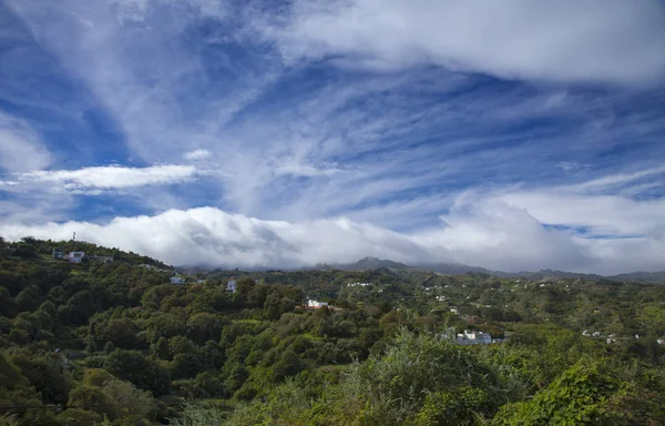 Gran Canaria Noviembre Hermoso Paisaje Nublado Sobre Partes Centrales Isla — Foto de Stock