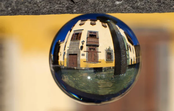 Křišťálová Koule Fotografie Las Palmas Gran Canaria Staré Město Plaza — Stock fotografie