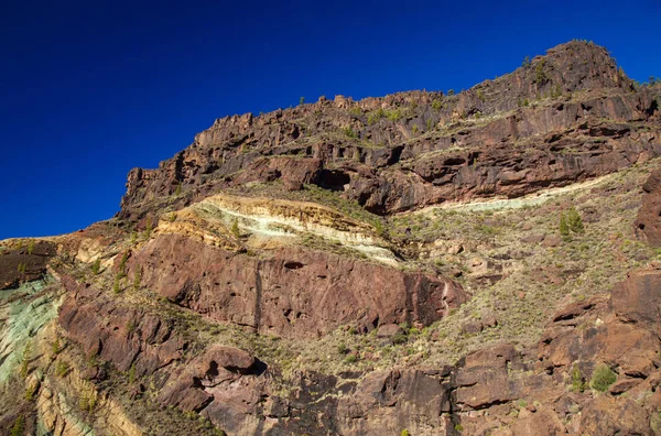 Gran Canaria Novembre 2018 Spectaculaires Strates Multicolores Fuente Los Azulejos — Photo