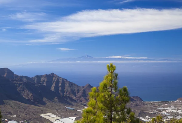 Gran Canaria Listopad 2018 Pohled Přísná Přírodní Rezervace Inagua Towrads — Stock fotografie